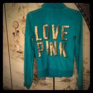 Victoria secret pink bling zip up sweatshirt